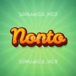 nonto in Green Rays style - 3D name wallpaper