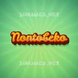 nontobeko in Green Rays style - 3D name wallpaper
