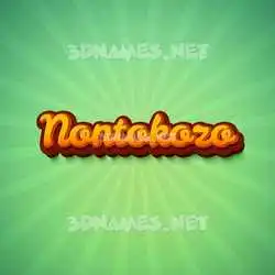 nontokozo in Green Rays style - 3D name wallpaper