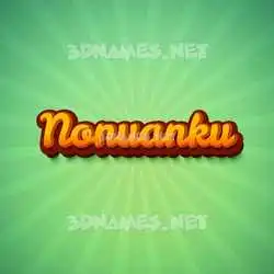 nonuanku in Green Rays style - 3D name wallpaper