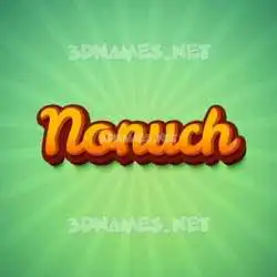 nonuch in Green Rays style - 3D name wallpaper