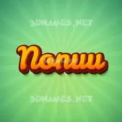 nonuu in Green Rays style - 3D name wallpaper
