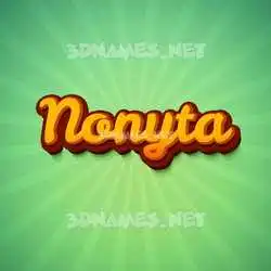 nonyta in Green Rays style - 3D name wallpaper