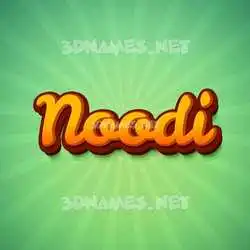 noodi in Green Rays style - 3D name wallpaper