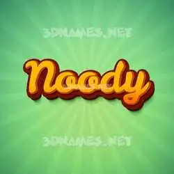 noody in Green Rays style - 3D name wallpaper