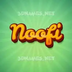 noofi in Green Rays style - 3D name wallpaper