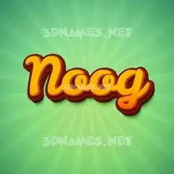 noog in Green Rays style - 3D name wallpaper