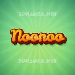 noonoo in Green Rays style - 3D name wallpaper