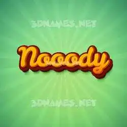 nooody in Green Rays style - 3D name wallpaper