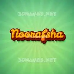 noorafsha in Green Rays style - 3D name wallpaper