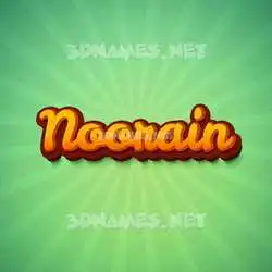 noorain in Green Rays style - 3D name wallpaper