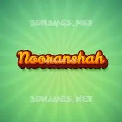 nooranshah in Green Rays style - 3D name wallpaper