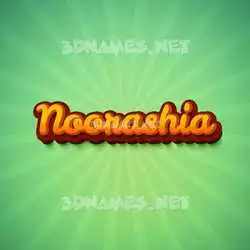 noorashia in Green Rays style - 3D name wallpaper