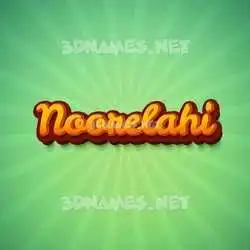 noorelahi in Green Rays style - 3D name wallpaper