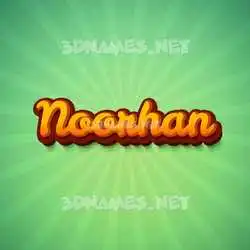 noorhan in Green Rays style - 3D name wallpaper