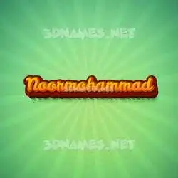 noormohammad in Green Rays style - 3D name wallpaper