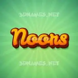 noors in Green Rays style - 3D name wallpaper
