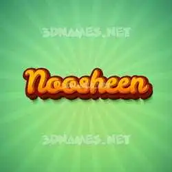 noosheen in Green Rays style - 3D name wallpaper