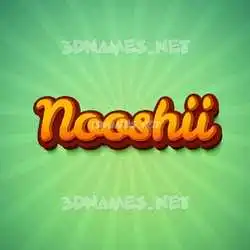 nooshii in Green Rays style - 3D name wallpaper