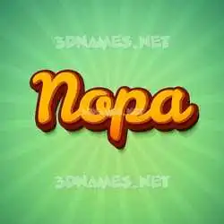 nopa in Green Rays style - 3D name wallpaper