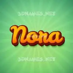 nora in Green Rays style - 3D name wallpaper