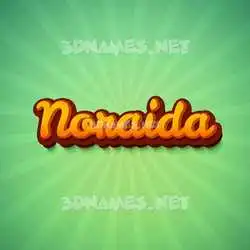 noraida in Green Rays style - 3D name wallpaper