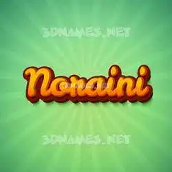 noraini in Green Rays style - 3D name wallpaper
