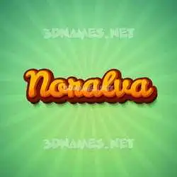 noralva in Green Rays style - 3D name wallpaper