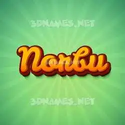 norbu in Green Rays style - 3D name wallpaper