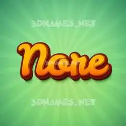 nore in Green Rays style - 3D name wallpaper