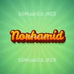 norhamid in Green Rays style - 3D name wallpaper