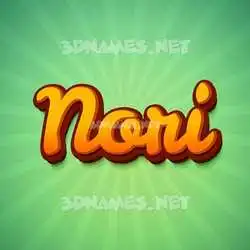 nori in Green Rays style - 3D name wallpaper