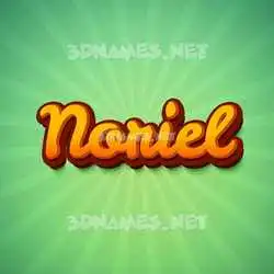 noriel in Green Rays style - 3D name wallpaper