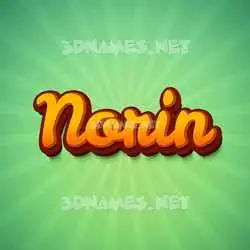 norin in Green Rays style - 3D name wallpaper