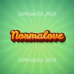 normalove in Green Rays style - 3D name wallpaper