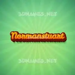 normanstuart in Green Rays style - 3D name wallpaper