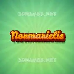 normarielis in Green Rays style - 3D name wallpaper