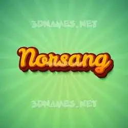 norsang in Green Rays style - 3D name wallpaper