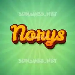 norys in Green Rays style - 3D name wallpaper