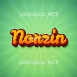 norzin in Green Rays style - 3D name wallpaper