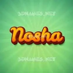 nosha in Green Rays style - 3D name wallpaper