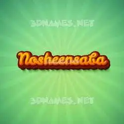 nosheensaba in Green Rays style - 3D name wallpaper