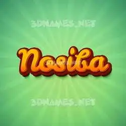nosiba in Green Rays style - 3D name wallpaper