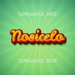 nosicelo in Green Rays style - 3D name wallpaper