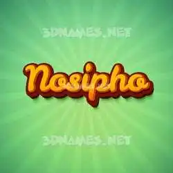 nosipho in Green Rays style - 3D name wallpaper