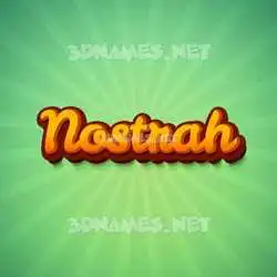nostrah in Green Rays style - 3D name wallpaper