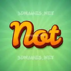 not in Green Rays style - 3D name wallpaper