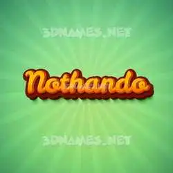 nothando in Green Rays style - 3D name wallpaper