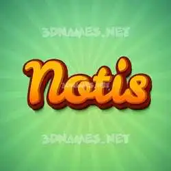 notis in Green Rays style - 3D name wallpaper