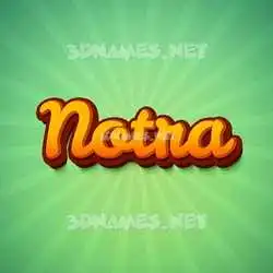 notra in Green Rays style - 3D name wallpaper